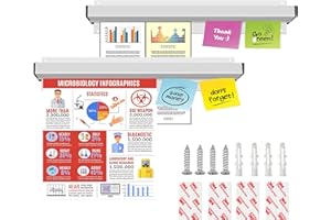 COAST VALLEY 2 Pezzi Tab Grabber e Order Holder, Barra Porta Comande Appendi Scontrini, APPENDI SCONTRINI e COMANDE con Sfere, Montaggio a Parete Rack Appeso Rack per Tenere Ordini, Schede o Carte in Modo Sicuro