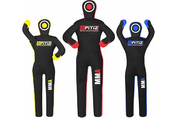 FITIZ Mannequin MMA Judo Grappling Sac de frappe (vide) Brésilien BJJ JIU Jitsu Position Debout Mannequin lutte Arts Martiaux Boxe Karaté Entraînement Dummy