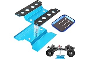 TIHOOK RC Car Work Stand Reparatur Workstation, 360 Grad Drehung, Aluminium RC Car Work Stand mit Schraubablage, Arbeitsplattform Höhenverstellbar, RC Car arbeitsplattform für 1/8 1/10 1/12 1/16 (Blau)