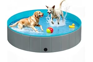 ‎EUGAD EUGAD Basen dla dużych psów, składany brodzik, szary, 120 x 30 cm