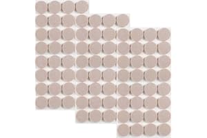 Leucasa 96 Pièces Patins pour Meubles 20mm Protection Pied de Chaise 5mm d'Épaisseur Tampon Chaise pour Les Pieds de Meubles, Les Pieds de Chaises, La Protection des Sols en Bois Dur(Beige, 20mm)