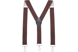 MASADA tirantes calidad fabricados a mano, con cierres de mosquetón resistentes y ajustes continuos con anchura de 3,5 cm para tallas de hasta 195 cm