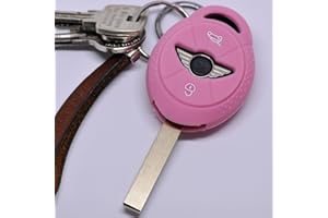 MT-KEY Soft Case Funda Protectora de Funda Suave para Mini One Cooper Cabrio Clubman/Rosa