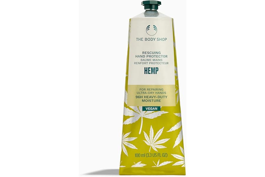 The Body Shop Hemp Hand Protector (1x 100ml), Heavy-Duty Hand Cream for Ultra-Dry Skin, 96H Intense Moisture, With Hemp Seed Oil, Non-Greasy Formula, Hand Balm to Repair Dry Skin