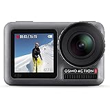 DJI Osmo Action Cam, Camera Digitale con Doppio Display, Fino a 11 m, Resistente all'Acqua, Foto e Video in 4K HDR, 12MP, 145
