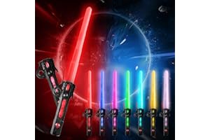 BOHRMA Schwert Kinder, Star Wars Schwert Retractable Schwert Kinder Doppelklingen Schwert 7 Farben Schwerter für Kinder Cosplay Spielzeug