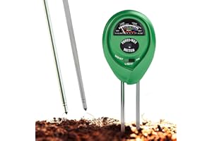 HEALTHYWISER Soil pH Meter, 3-in-1 Soil Test Kit For Moisture, Light and pH, A Must Have For Gardening Tools, Lawn, Farm, Plants and Herbs, Indoor and Outdoors Soil Tester with 100% Accuracy (No Battery Needed)