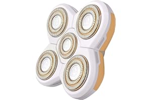 ZAHRVIA 5 Blades Women Shaver Replacement Heads, 5 Blades Replacement Shaver Head Blade 5 Heads Beard Electric Razor Shaver Head for 5 Head Hair Remover