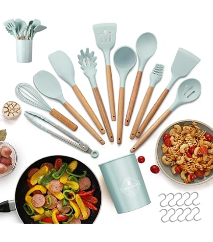 Set di utensili da cucina in acciaio inox, 10 pezzi di alta
