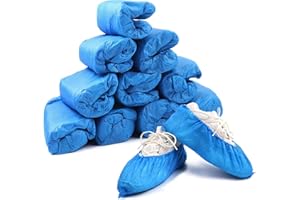 Jrancc Schuh Schutz 100 Stück （50 Paar） Einweg-Schuhe Blau Für Familien und Outdoorreisen