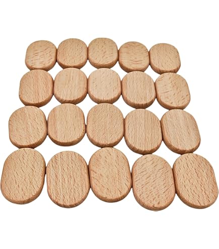 Happyyami 50 pezzi Ruote dentate in legno decorazione dischi in legno decorazione ritagli fai da te artigianato (stile misto