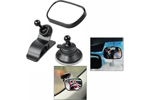 OFKPO Auto Rückspiegel,Einstellbare Auto Spiegel mit Saugnäpfe und Klammer für Baby(85×50mm)