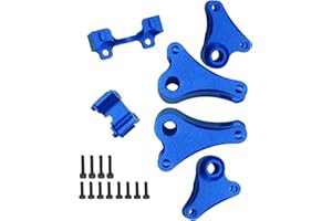 HopsupRC Front Rear Rocker Arms Upgrades Part for 1/16 Traxxas E-REVO/Mini Slash,Aluminum Front Rear Rocker Arms Hops Ups,for 1/16 Traxxas E-REVO （71076-3）;Mini Slash （70054-1）,Navy Blue