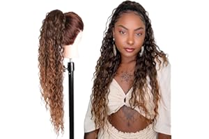 SER MULHER Coda Di Cavallo Extension CAROL, Capelli Ricci, 70 cm (T2-30 Dark Brown Degradee)