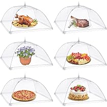 Set Di 6 Coprivivande In Rete Huanmin - Pieghevoli, Anti Zanzare E Mosche, Per Picnic E Barbecue - Foto 3