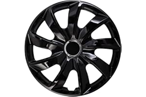 Ohmtronixx STIG Black Radkappen 16 Zoll 4er Set, schwarz, Radzierblenden aus ABS Kunststoff