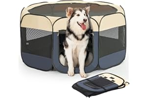 A 4 Pet Welpenauslauf für Große Hunde, Faltbarer Laufstall Welpen, Hundelaufstall für Wohnung, Indoor & Outdoor