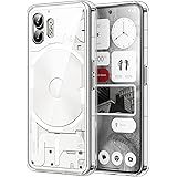 JETech Skal för Nothing Phone 2, Anti-Gulning Stötsäkert Stötfångarhölje Case, Anti-Rep Klar Baksida (Klar)