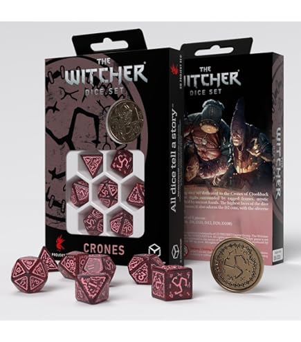 Q-Workshop Runequest - Juego De Dados Rojos Y Dorados
