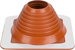 Parotec Solin de Toit - Passage du Toit - Flexible - Fabriqué en Silicone - Résistant aux Hautes Témperatures - Universel -Tuile Métallique - Diamètre de 102 à 210 mm