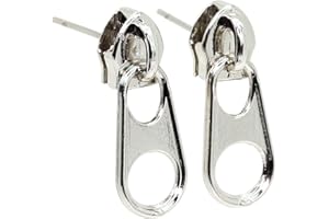 Bluebubble ZIP IT Ring Pull Silver Stud Earrings on Gift Card