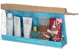 TAAJ | Trousse L'Ayurveda Secret de Beauté | Élimine les Impuretés | Hydrate et Protège | Peau Douce | Gelée qui se Tranforme en Mousse Onctueuse | Nettoie en Douceur les Cheveux | Contient 6 Soins