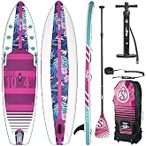 Skiffo Elle Şişme SUP Board 320x81x15 cm &ndash; Stand Up Paddle Board Seti, K&uuml;rekli Şişme Paddle Board