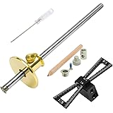 Dovetail Jig Wheel Marking Gauge Tool Set, 1 Bearing Wheel Cutter for Soft Wood, 1 Locked Wheel Cutter for Hardwood,1 Screwdr