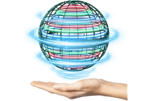 skicare Fliegender Ball Hover Ball - Flying Ball, Orb Boomerang Spinner mit LED Licht, Mini Drohne für Kinder Flugzeug Spielzeug Geschenke für Jungen Mädchen Indoor Outdoor (Grün)