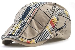 M MOACC Casquette Beret Plate,Chapeaux pour Hommes,Respirant Réglable Lvy Gavroche Casquette, Vintage Newsboy Flat Caps Maille Chapeau