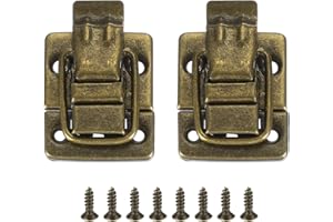 PATIKIL Fastener Toggle Latches Catch Chest, 2Pcs Metal Suitcase Boxes Buckles Retro Trunk Box Hasp Lock with Screw for Wooden Packing Case Toolbox Cabinet, Bronze