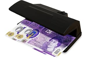 MxMan Counterfeit Notes Money Detector - UV LED Light Fake Note Detector for All Businesses - Note Checker Easily Spots Fake Money Notes - Fraud Prevention Money Checker to Test ID - British Brand