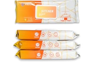 VIETDAI HYUNDAI VIETDAI Toallitas Limpieza Cocina, 160 Unidades Toallita Para Placa De InduccióN Grande Y Grueso, Toallitashúmedas Desengrasantes Cocina Aplicable A Limpiar Estufas, Horno, Campana Extractora