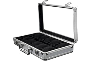 MAESTRORELOJERO Vitrina Guarda 12 Relojes en Aluminio Modello WCALU12