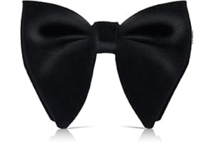 PROUSKY Men's Velvet Pre-tied Bow Tie, Oversize Bow Tie, Big Butterflies Bow Ties Adjustable Bow Tie for Men at Birthday Wedding Formal Party Banquet Photo