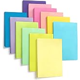AiTodos&reg; 1200 Sticky Notes, 76 x 50 mm, 100 Sheets/Pad, 12 Multicoloured | Strong Adhesive, No Residue, Self Adhesive for Off