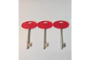 EasyShopping247®UK - Radar Key for Disabled Toilets UK, Braille Easy Turn (Pack of 3) Made of Durable Steel with a Sleek Silver Finish