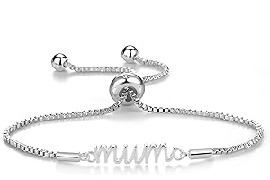 Philip Jones Silver Plated Mum Bracelet Created with Zircondia® Crystals