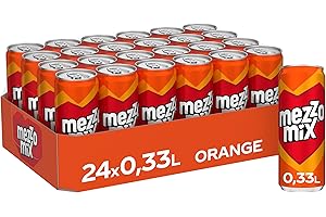‎MEZZO MIX Mezzo Mix , Einzigartiges Mischgetränk aus Cola & Orange in stylischen Dosen , 24 x 330ml