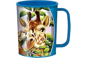 3D LiveLife Drinking Cup - Giraffe Traffic from Deluxebase. 3D Lenticular Safari Plastic Cup. 300ml Plastic Cups for Kids with Original Artwork Licensed from Renowned Artist, Michael Searle
