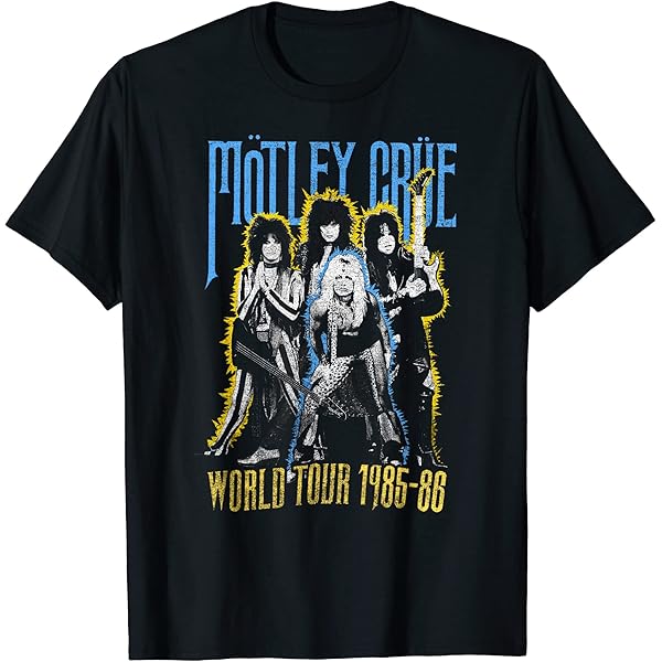 トップス label over shirt(unisex) Mötley Crüe World Tour 85-86 T-Shirt : Amazon.de: Fashion