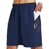 Cimic Men's Shorts with Functional Zipper Pockets | Reflective strips, quick dry and breathable, sports, gym and running