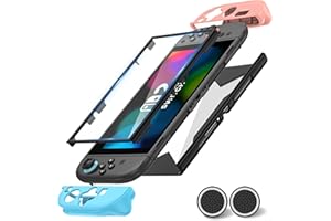 Kailfee Schutzhülle für Nintendo Switch 2,Switch 2-Abdeckung mit vollem Schutz,TPU-Stoßdämpfung und Kratzfestigkeit für Nintendo Switch mit 【integriertem Displayschutz】,Color Matching