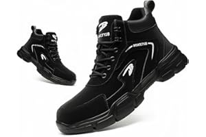 ZSDZSZ Steel Toe Cap Boots Mens Waterproof Safety Boots Women Lightweight Safety Trainers Non Slip Work Boots