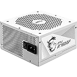 MSI MPG A750GF White Bloc d'alimentation, Prise EU, 750W, Certifié 80 Plus Gold, PSU ATX Modulaire, Support GPU 3 x 6+2 Pin,