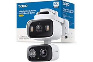 Tapo C246D - Cámara de vigilancia WiFi Exterior con Doble Lente 2K, Gran Angular de 125° y teleobjetivo de 6 mm, Seguimiento Inteligente, detección de IA Gratuita, visión Nocturna en Color