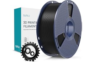 SUNLU PLA+ Filament 1.75mm, Verbesserte Haltbarkeit und Hohe Festigkeit, PLA Plus 3D Druckerfilament für 3D FDM Drucker, 1KG Spule, pla+ Schwarz