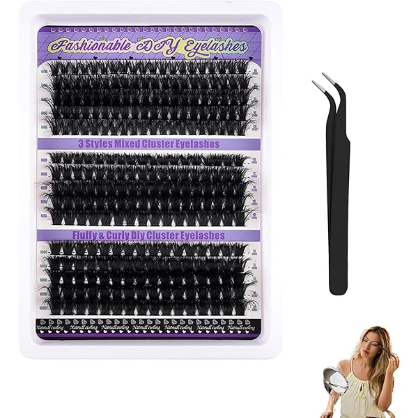 YOONOYA Lash Clusters 280 Pcs 9-16 mm Individual Lashes 40D