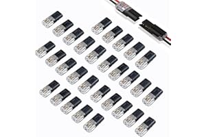 SOPWMAP 30 Pezzi Connettori Elettrici Rapidi, 12V, 18-22AWG, Connettore Elettrico a 2 Pin, Tipo D connettore elettrico, Morsetti Elettrici, per Auto, Luci LED, Elettrodomestici e Altoparlanti