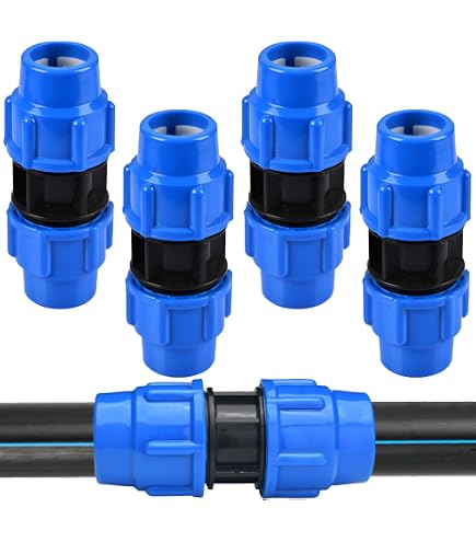 6 Raccords Coudés 90° PP Pour Tuyau PE 25 Mm - Avec Ruban PTFE, Pour Arrosage & Plomberie